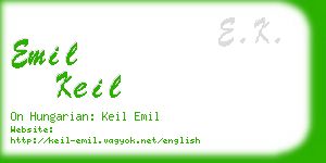 emil keil business card